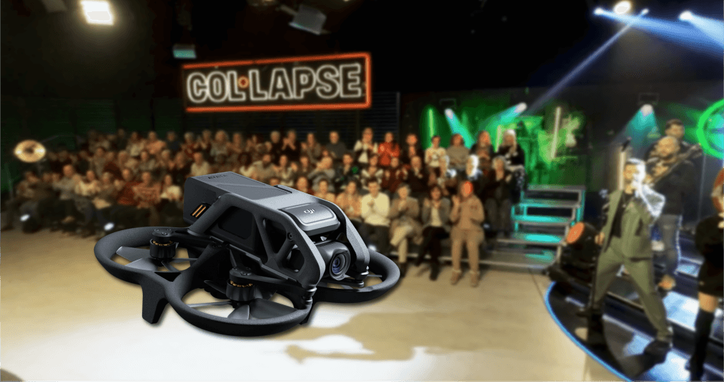 Dron FPV en interior plató